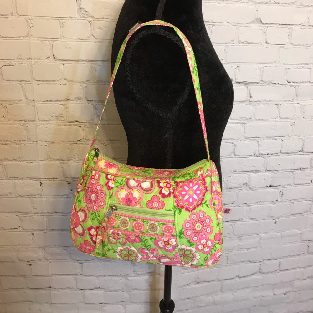 Floral Print Quilted Handbag